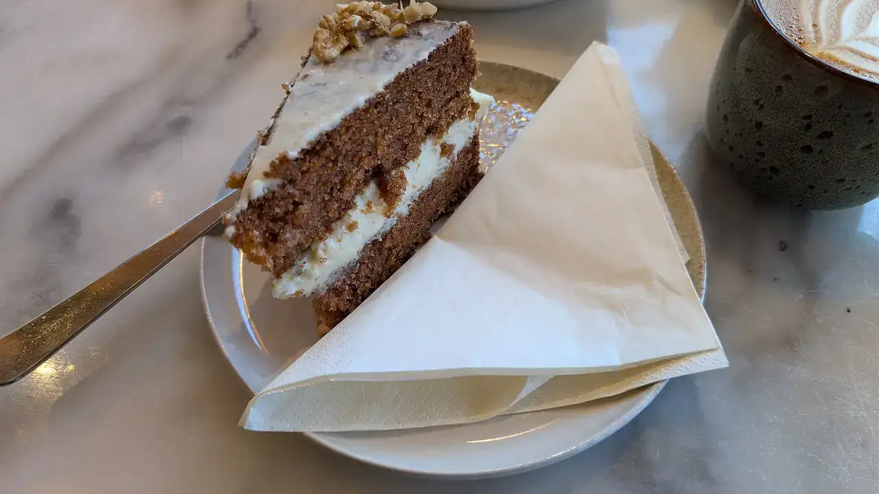 Carrot cake slice